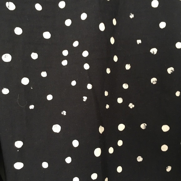 Eileen Fisher Black white dots Organic Cotton elastic waist pants size L preown - Picture 6 of 8